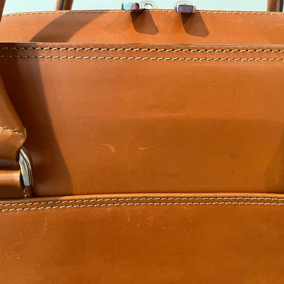 Mulberry large briefcase in cognac leather - Picture 7 of 13